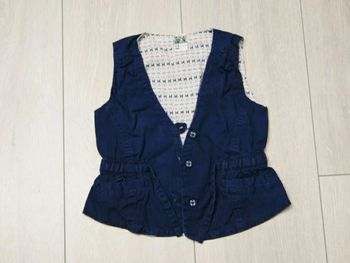 Gillet sans manche/bolero bleu. 23 mois fille. Marque Tape à l'oeil