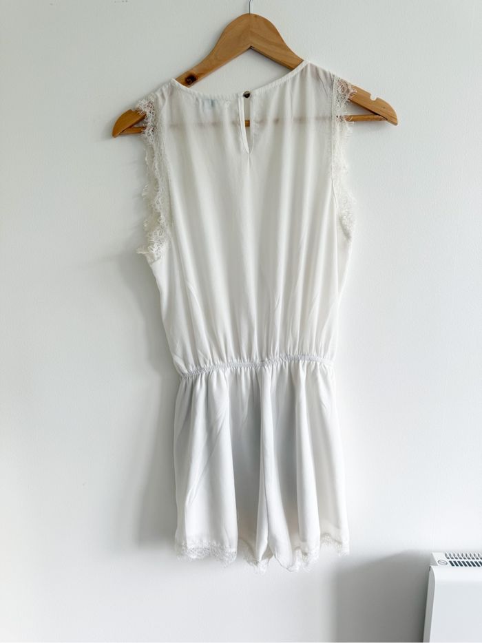 Combishort blanche avec dentelle et poche M&G taille 36 S - photo numéro 4