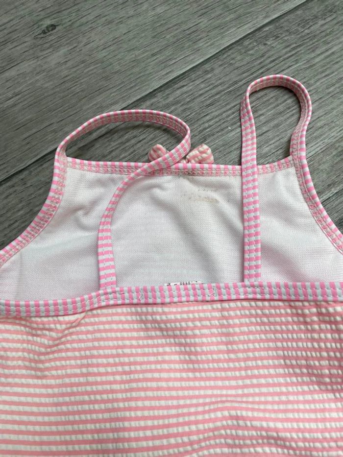 Maillot de bain 1 pièce rose avec volants noeud. Mes petits cailloux - photo numéro 3