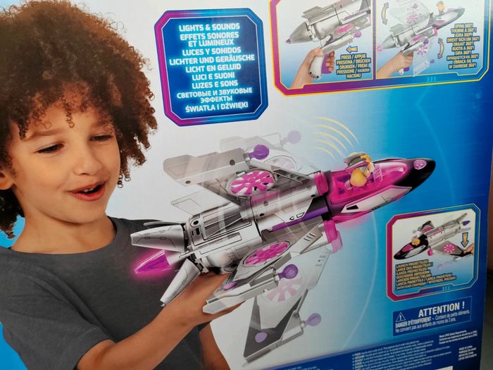Grand Avion Jet - La Pat Patrouille, Skye/Stella - Paw patrol ( 40cm ) - photo numéro 8
