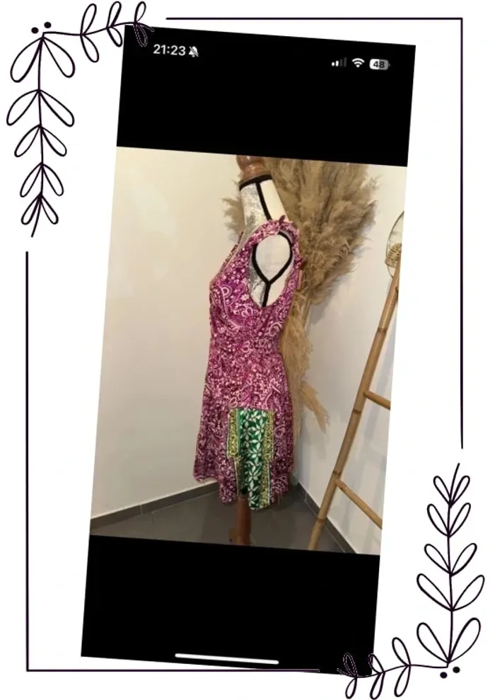 Robe fluide d’été fleurie - photo numéro 3