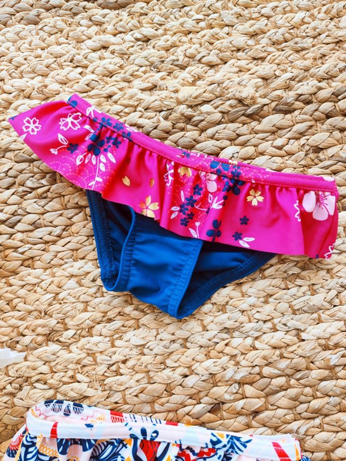 Lot de deux maillots de bain culotte fille 12 et 18 mois - photo numéro 2