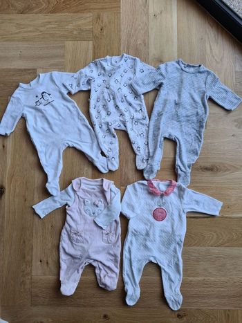 Lot 6 pyjamas velours 3 mois