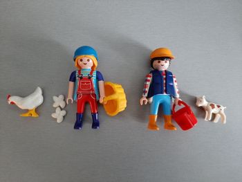 LOT DE 2 FIGURINES FERME "PLAYMOBIL" - NEUVE - 2017 - n°36