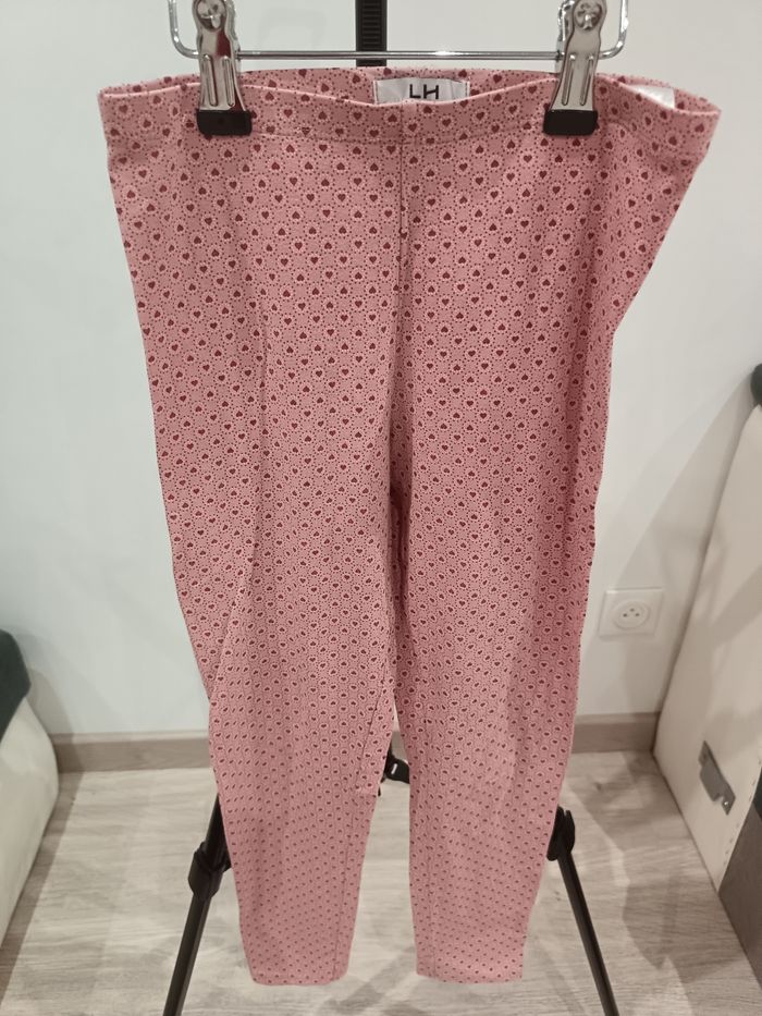 Legging 12 ans la halle rose pâle avec motif