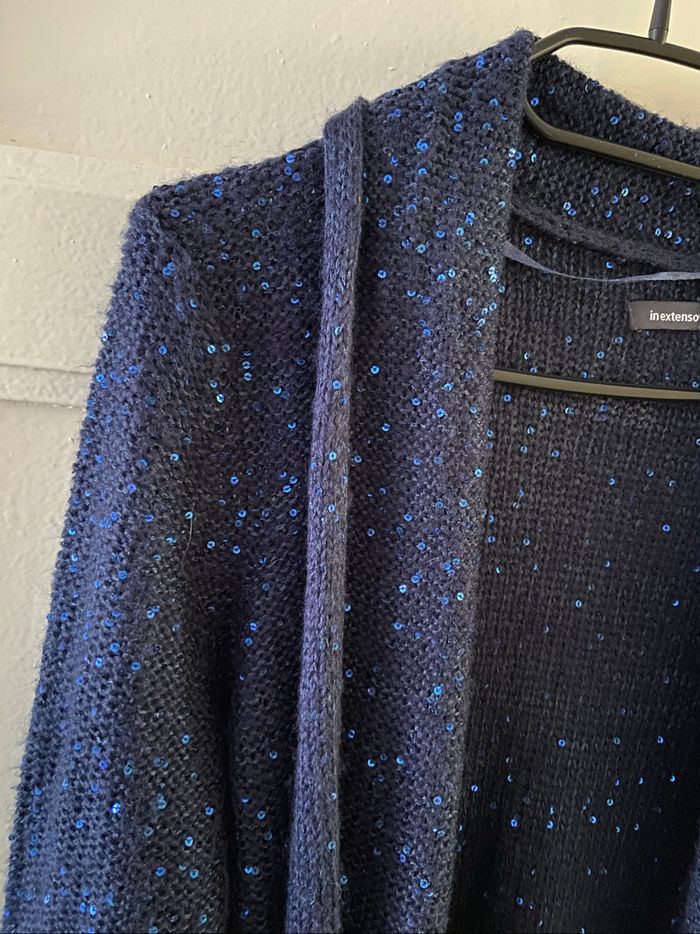 Gilet paillettes bleu IN Extenso t.m - photo numéro 2