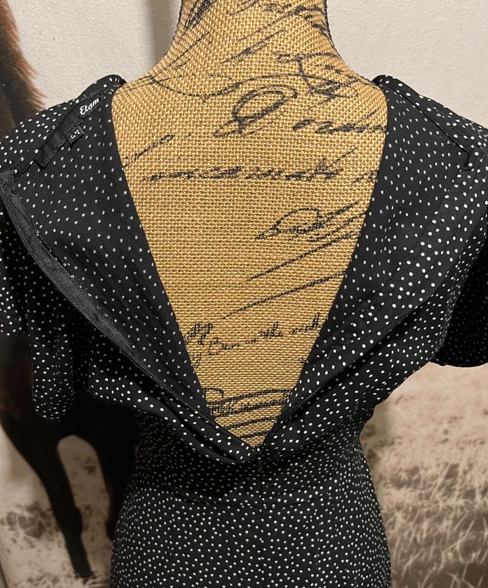 Robe longue noire manches courtes (XS - 34) - photo numéro 3
