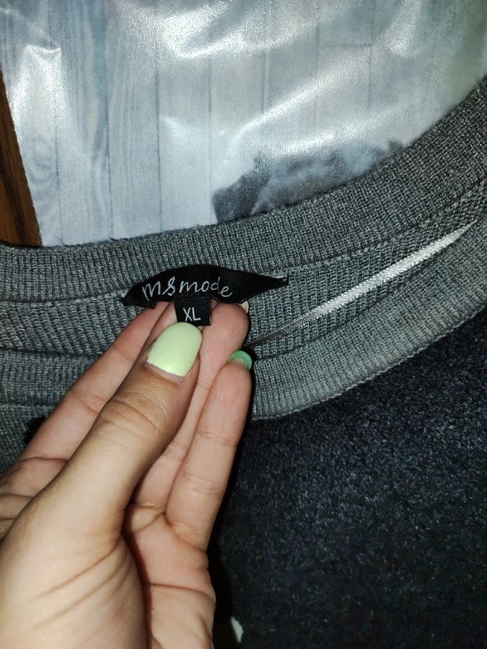 Pull gris m&s mode - photo numéro 2