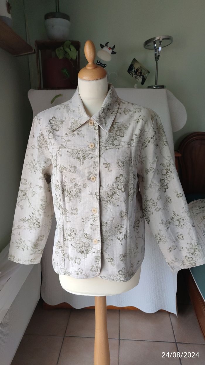 Veste beige imprimé floral LEWINGER