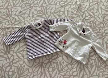 Lot de 2 hauts à manches longues sergent major 3mois 