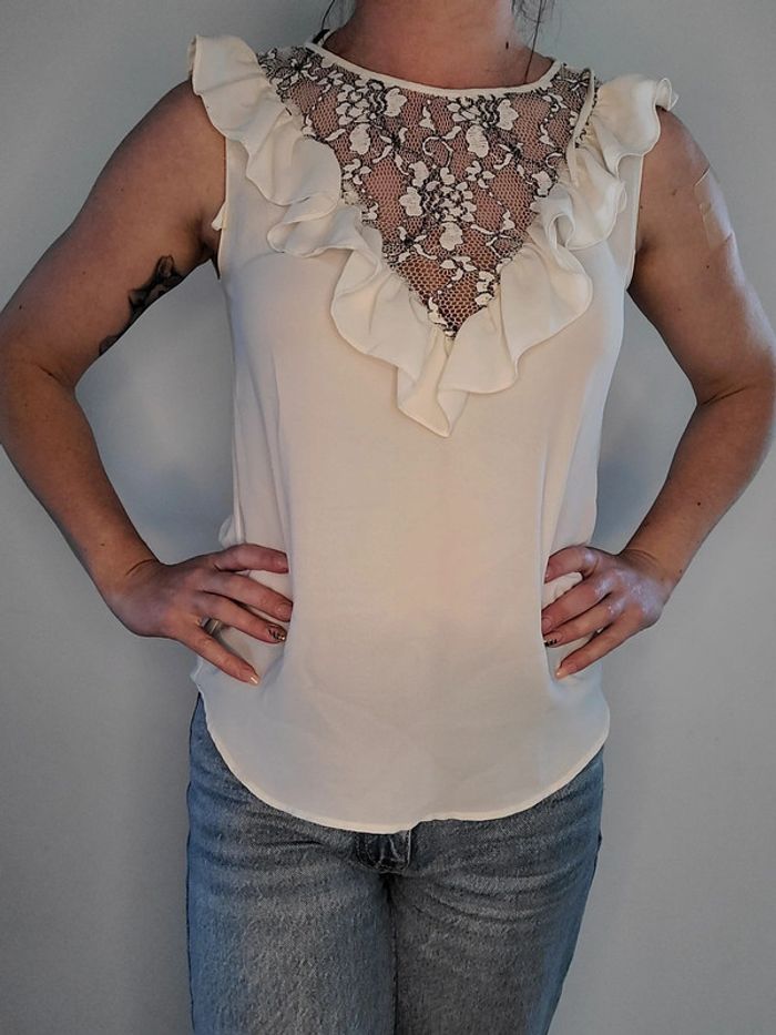 Jolie top dentelle zara