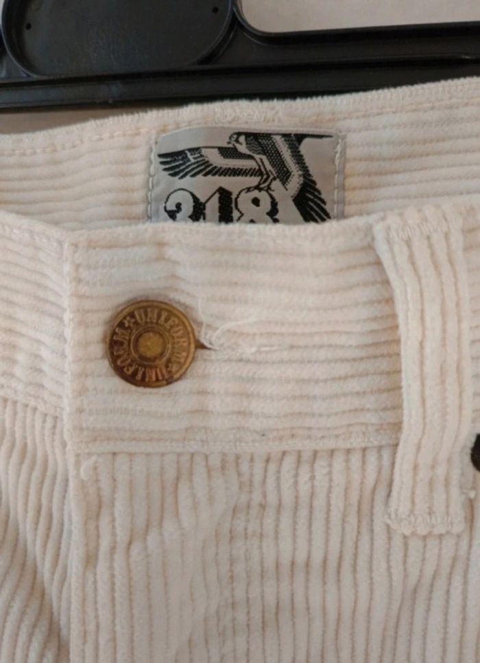 Jeans vintage velours côtelé 100% coton  Uniform t.38 taille haute - photo numéro 4