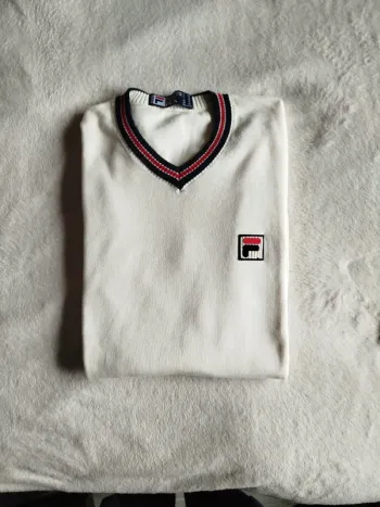 Pull V Fila blanc