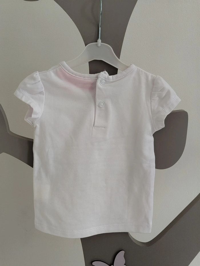 Tee-shirt manches courtes blanc Knot so bad taille 3 mois - photo numéro 2