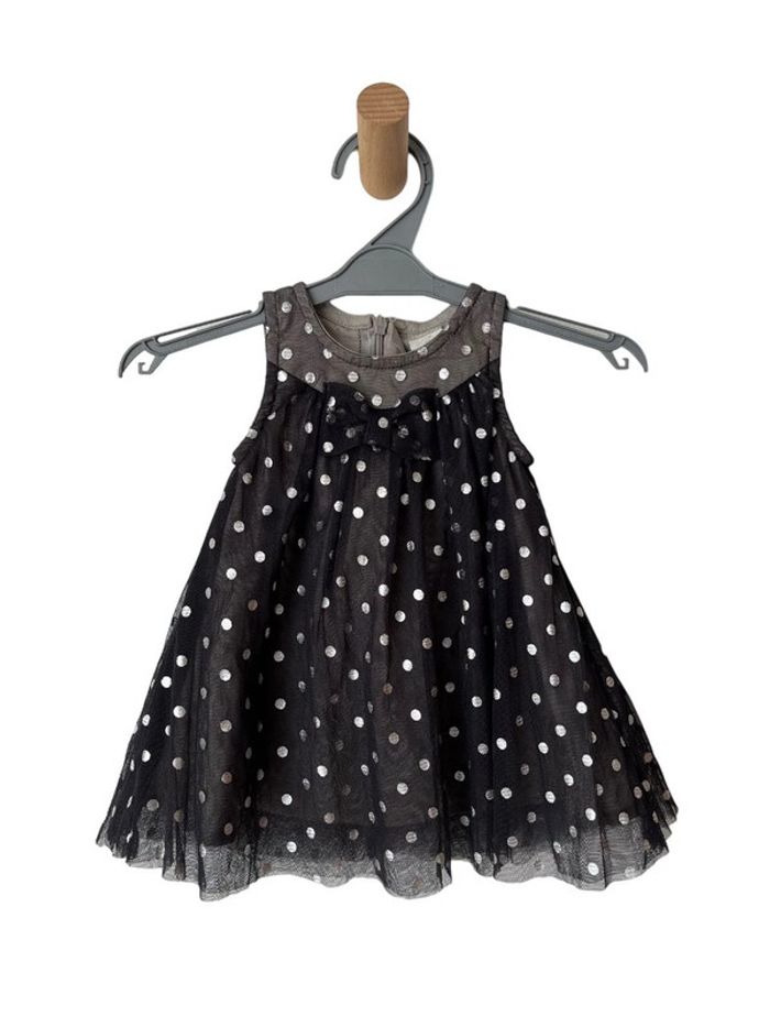 Robe sans manche en tulle gris à pois argentés - Name it 1-2 mois (56cm)