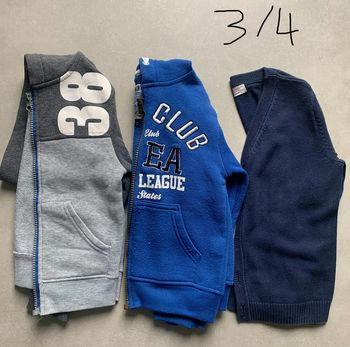 3 gilets garçon 3/4 ans 1€50 le gilet ou lot à 4€