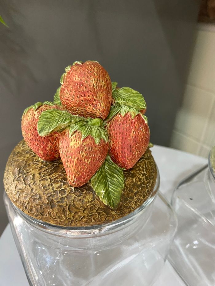 Lot de 2 bocaux motifs fruits - photo numéro 3