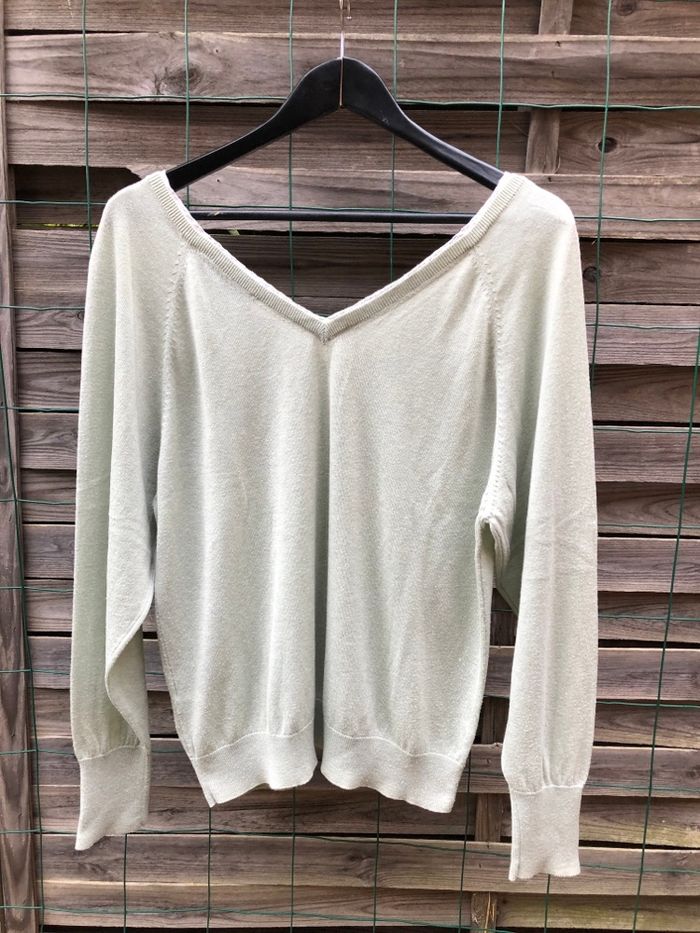 Pull col v dentelé  Zara - photo numéro 2