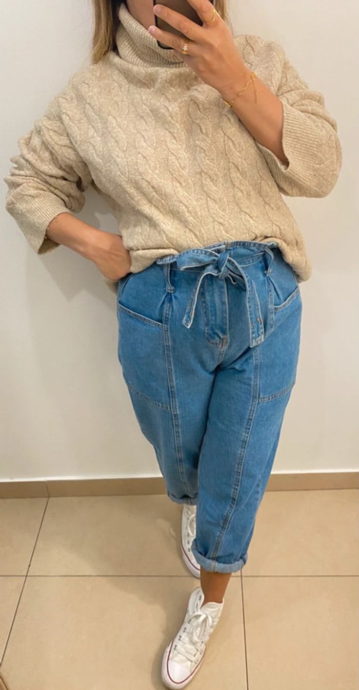 Superbe Pull Col Roulé Torsadé Taille M Et Plus - photo numéro 4