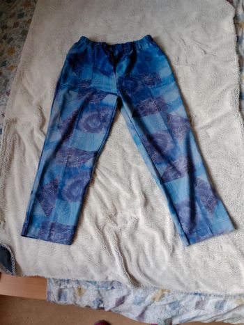 Pantalon femme 44 ton bleu et violet c6