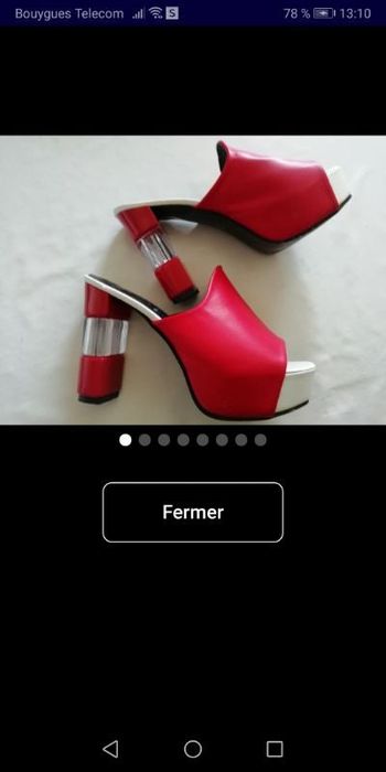 Trop canon 🌸 sandale forme sabot ouvert Rouge