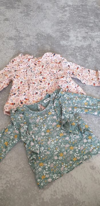 Lot de 2 hauts bébé fille 12 et 18 mois