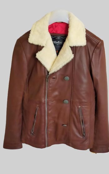 Blouson cuir mouton Kiliwatch marron – Taille S – Très bon état
