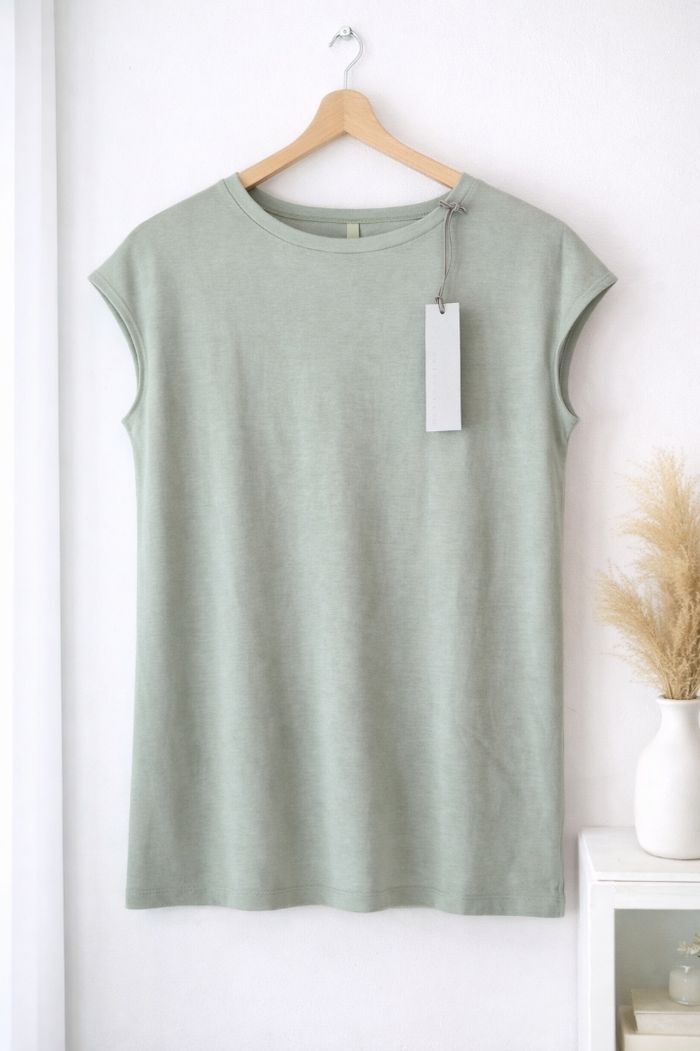 Sublime blouse yaya women vert d’eau neuf avec etiquettes. - photo numéro 2