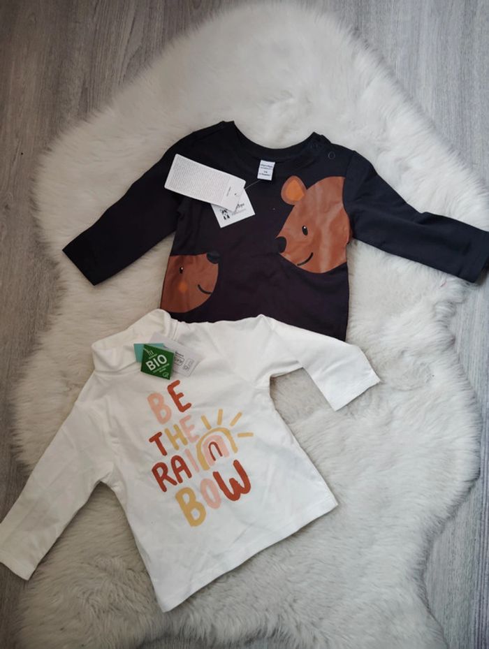 2 tshirts manches longues