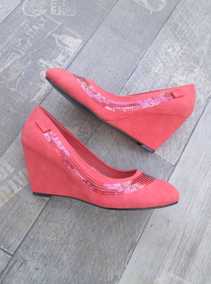 Escarpins à talon compensée et à sequins - O'Moda Libra Pop - photo numéro 4