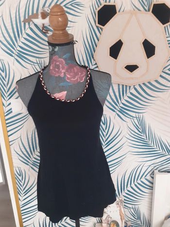 Debardeur noir tressée M