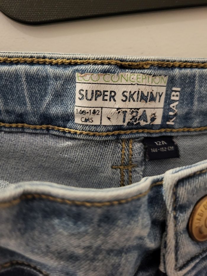 Jeans bleu super skinny 12 ans kiabi - photo numéro 2