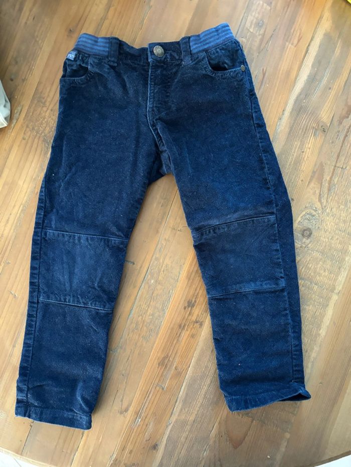 Pantalon velours bleu marine