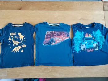 Lot de 3 t-shirt manches longues 110 cm