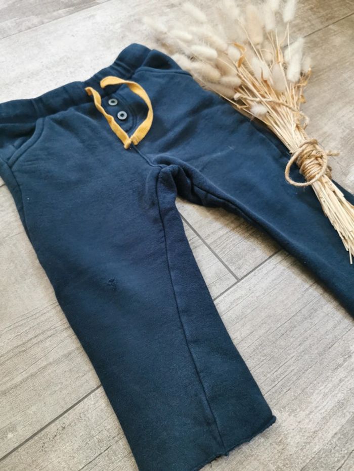 🌺Pantalon Cadet Rouselle 18mois jogging bleu marine moutarde - photo numéro 3