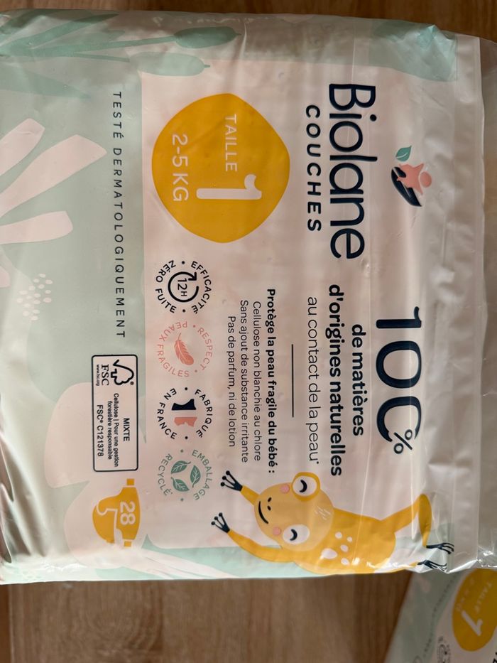 Couche biolane taille 1