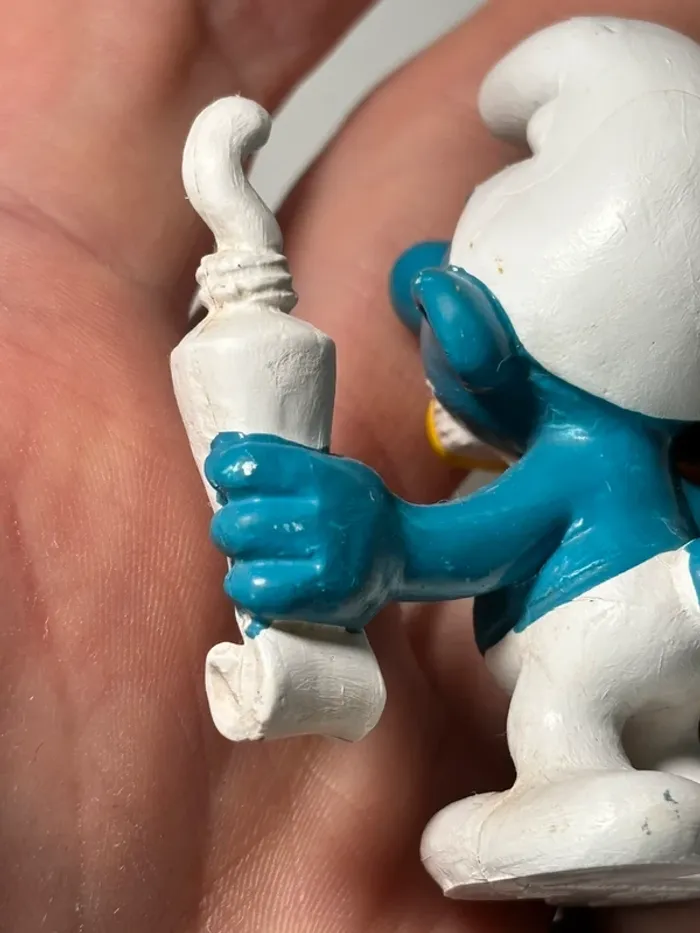 Figurine publicitaire schtroumpfs vintage dentifrice fluocaril - photo numéro 7