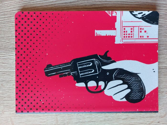 Petit cahier rouge pistolet lignes 64 pages