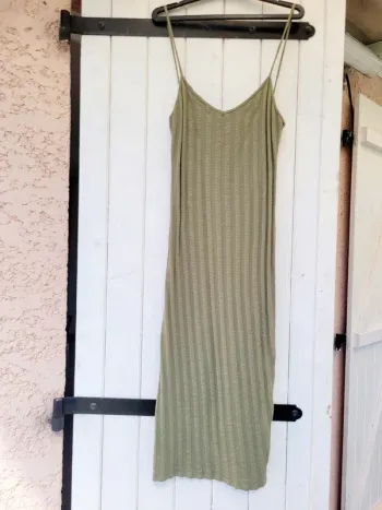 Robe longue kaki