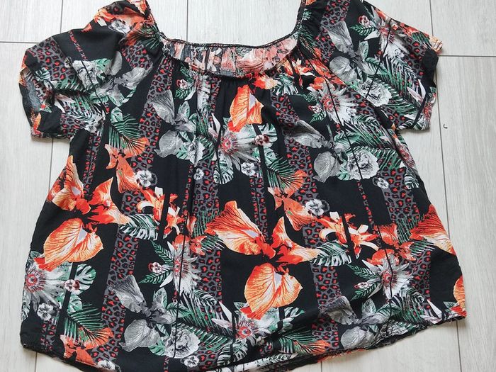 Blouse fluide orangée