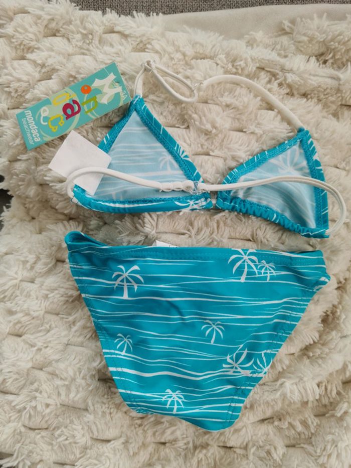 Maillot de bain 2 pièces bikini mondaca bleu turquoise taille 3 ans - photo numéro 2