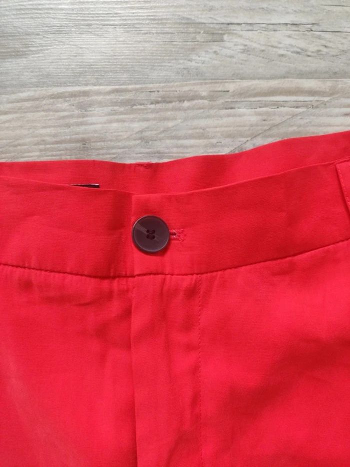Pantalon large rouge avec poches taille L Zara neuf - photo numéro 5