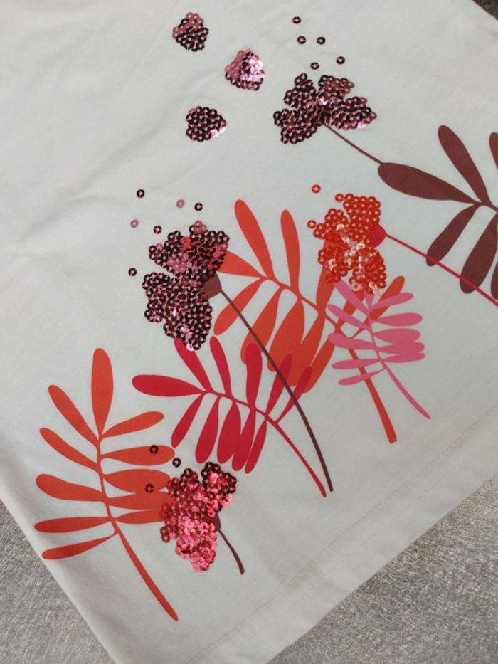 Tee-shirt manches courtes 6 ans fille blanc - photo numéro 3