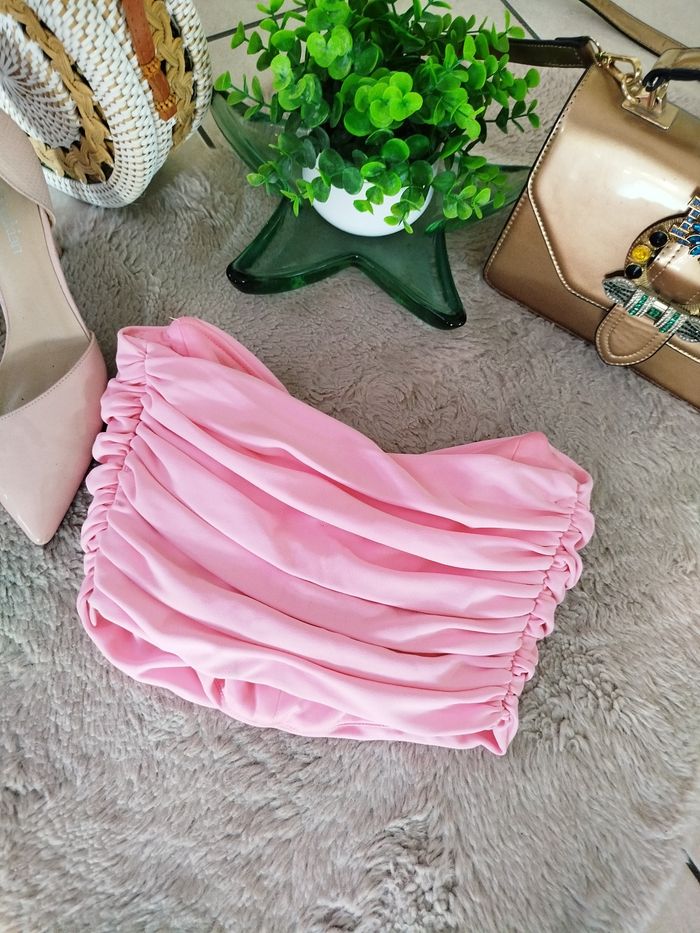 Bustier top drapée semi rigide S/M ZARA lo - photo numéro 2