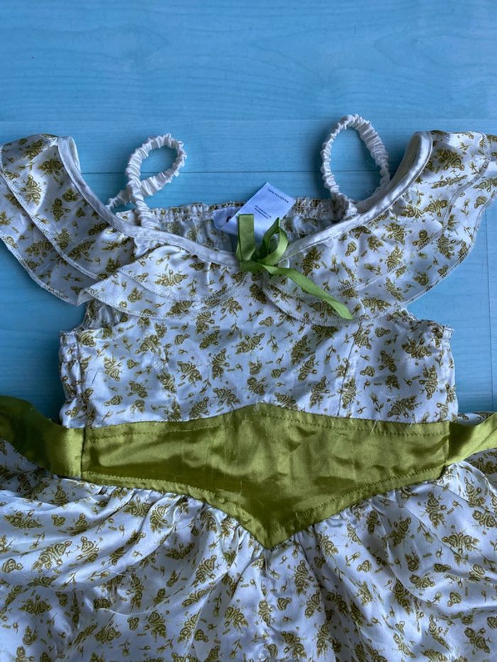 Déguisement fille robe princesse blanche et verte 3-5 ans - photo numéro 2