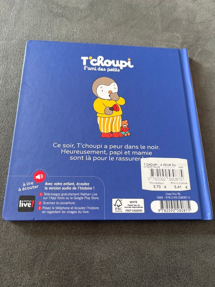 Livre tchoupi t’choupi à peur du noir - photo numéro 2