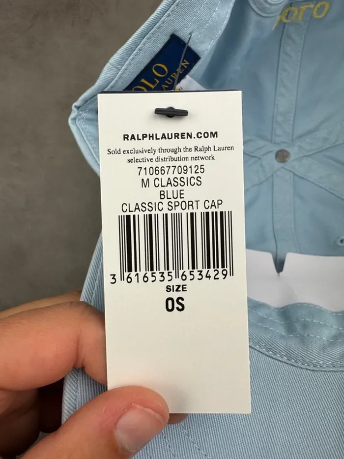 Casquette Ralph Lauren Bleu Clair Logo Brodé Neuve - photo numéro 7