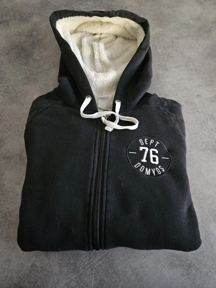 Gilet entièrement fourré à capuche femme - Taille S / 36 - Domyos - Noir et blanc - photo numéro 7