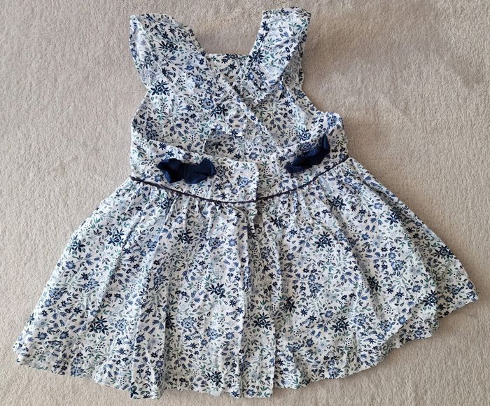 Robe 👗 cérémonie blanc imprimé fleuris - 12M - Vertbaudet [TBE] - photo numéro 3