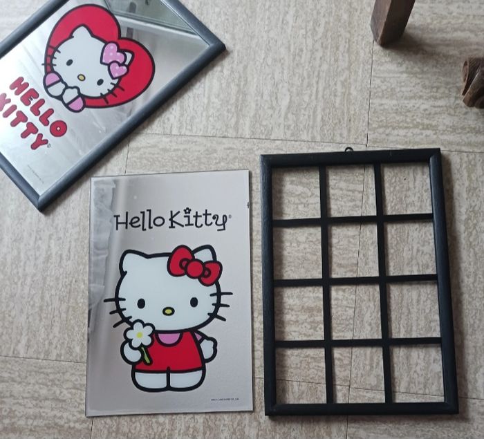 Cadre Miroir Hello Kitty, Cœur, Fleur